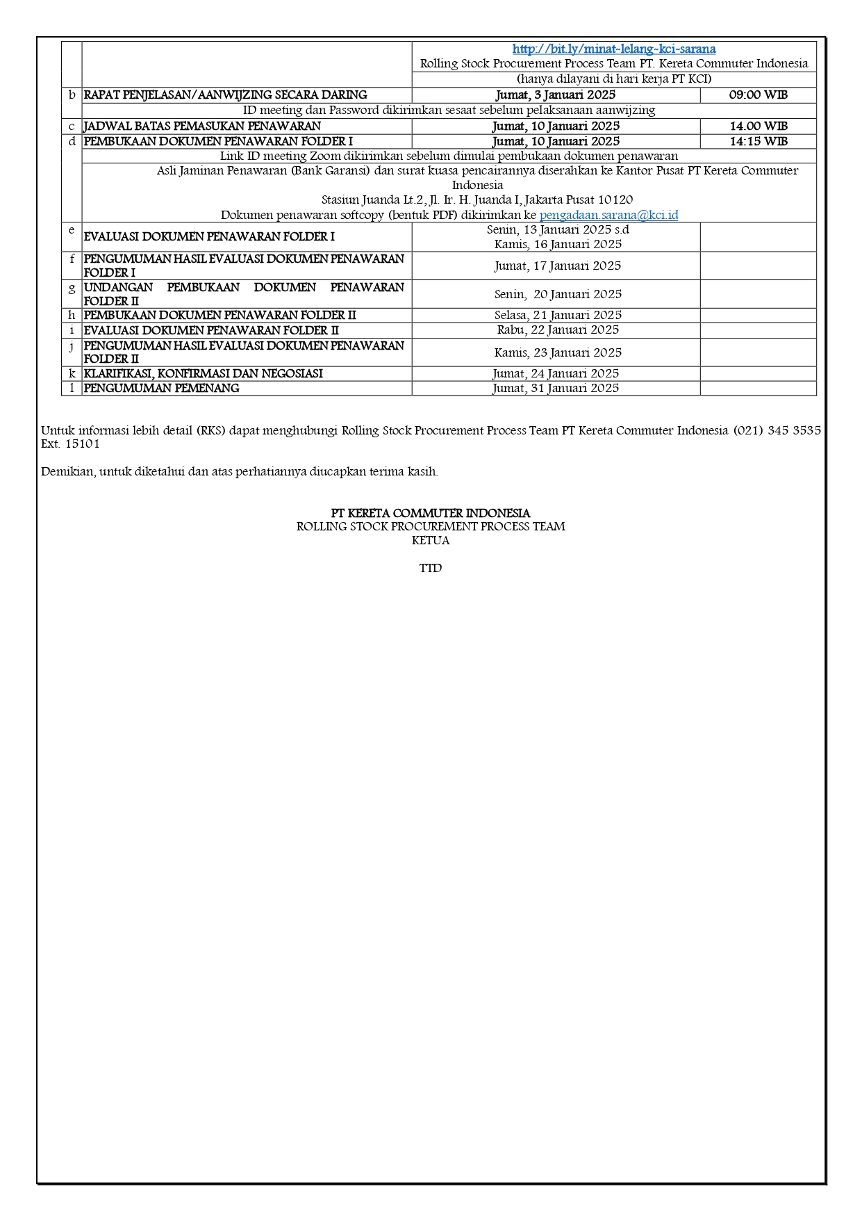 Pengumuman pengadaan page 2